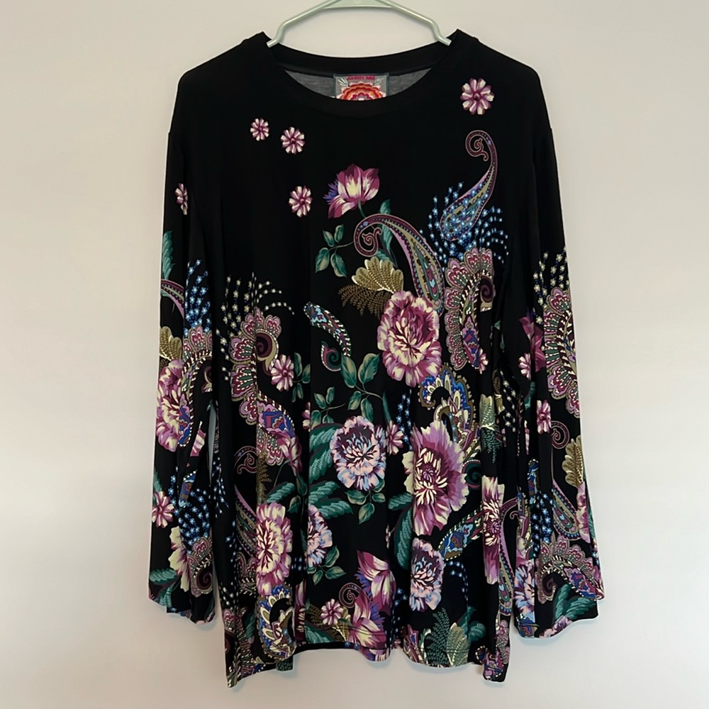 JOHNNY WAS The Janie Favorite Kimono Sleeve Tee in Camino Sera NWT Size XXL - Picture 3 of 7